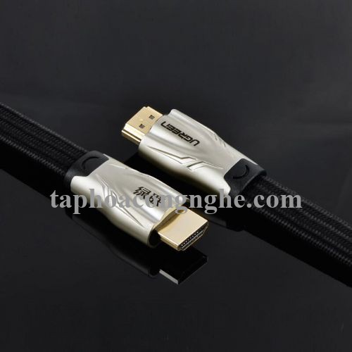 Ugreen 10258 15M màu Đen Cáp tín hiệu HDMI vỏ bọc lưới cao cấp cáp dẹt HD102 30010258